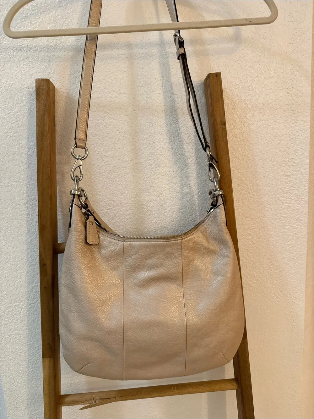 Coach Kristen Hobo Leather Shoulder Bag Champagne Buttery Soft Collection 2012